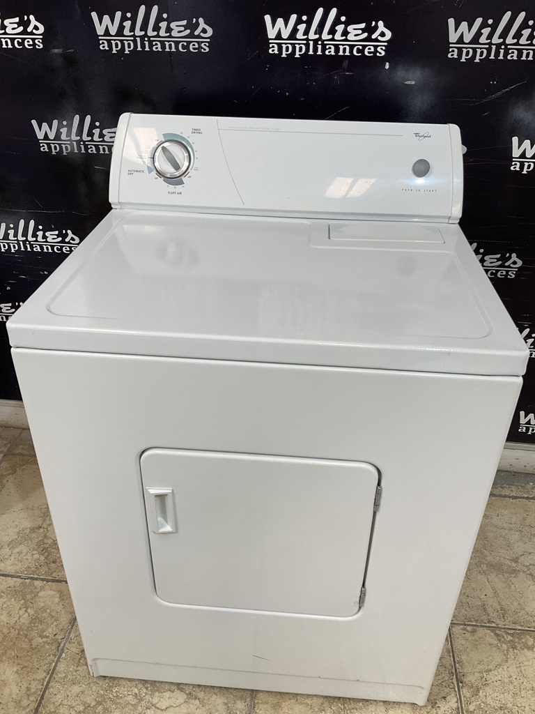 Whirlpool Used Electric Dryer 220volts (30 AMP) 29inches {no cord} (White)