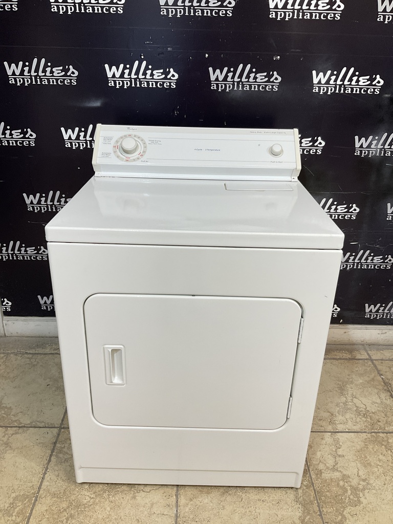 Whirlpool Used Electric Dryer 220volts (30 AMP) 29inches {3 prong} (White)