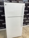 Ge Used Refrigerator Top and Bottom 28x61 (White)