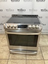 Lg Used Electric Stove 220volts (40/50 AMP) 30inches {4 prong} (Stainless Steel)