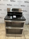 Ge Used Electric Stove Double Oven 220volts (40/50 AMP) 30inches {3 prong} (Stainless Steel) 