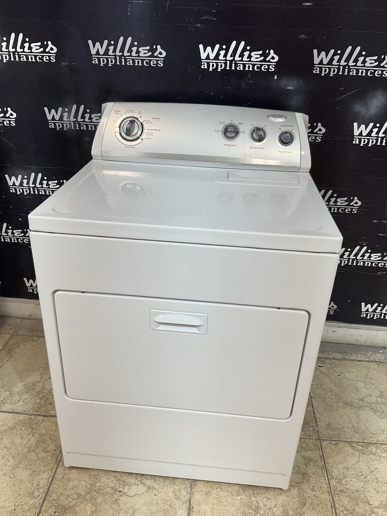 Whirlpool Used Electric Dryer 220volts (30 AMP) 29inches {3 prong} (White) 