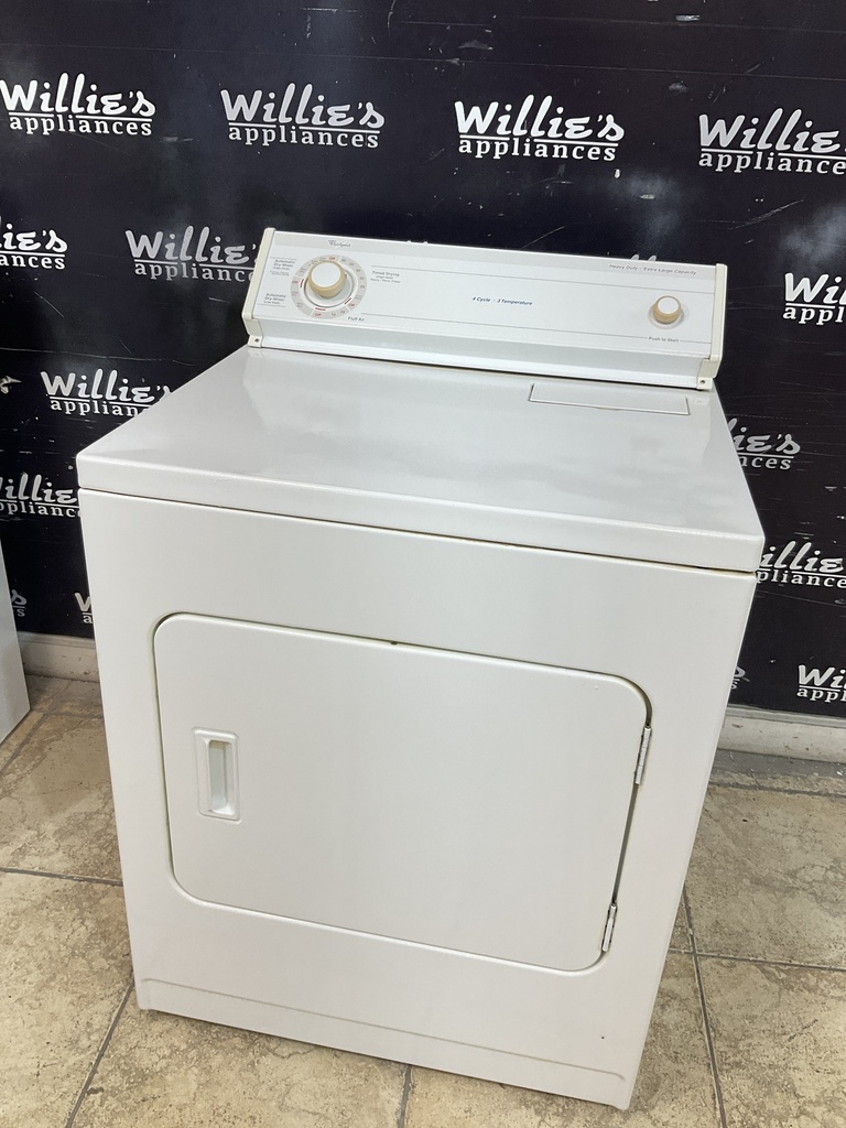 Whirlpool Used Electric Dryer 220volts(30 AMP) 29inches {3 prong} (White)