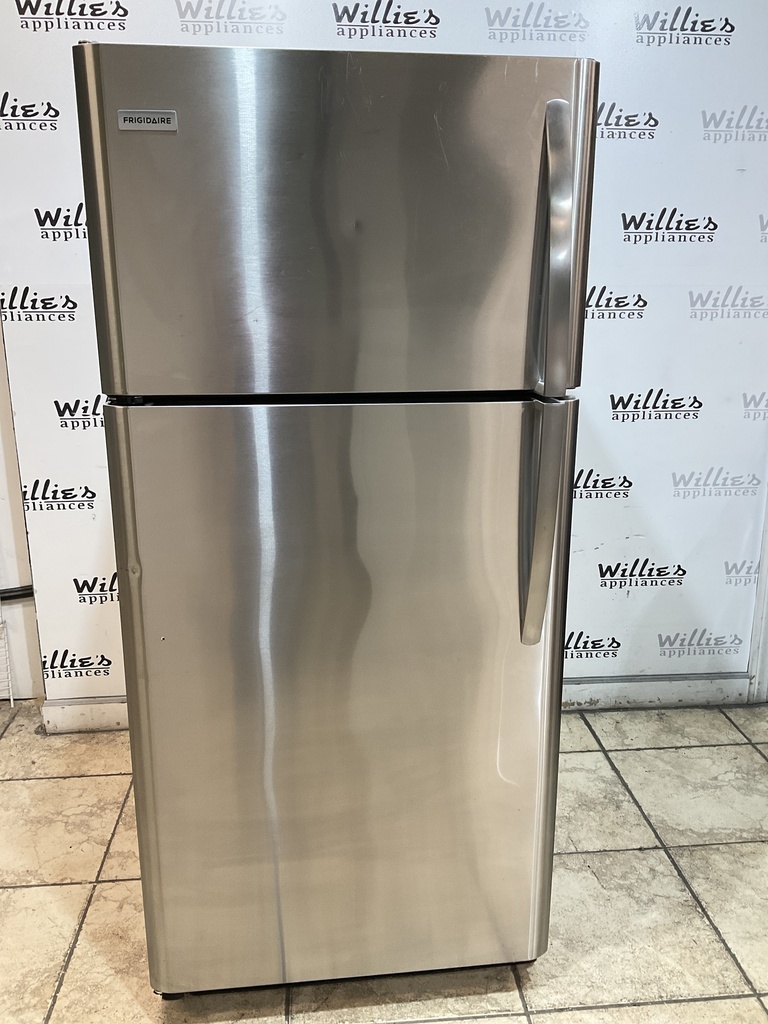 Frigidaire Used Refrigerator Top and Bottom 30x65 1/2” (Stainless Steel)