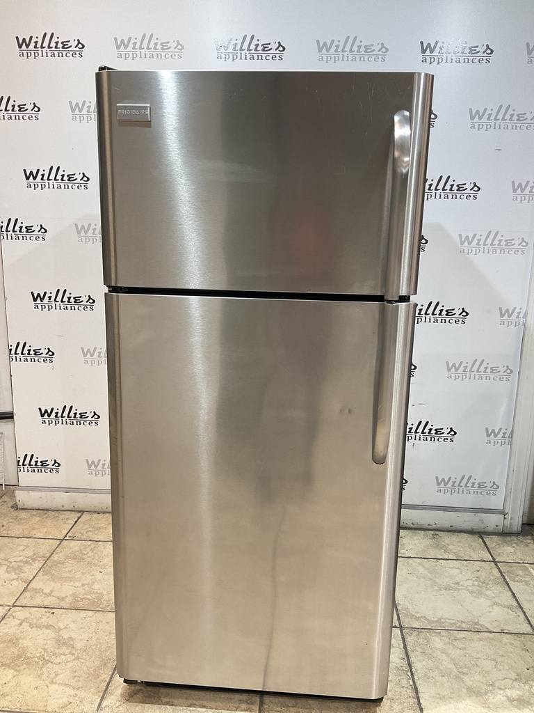Frigidaire Used Refrigerator Top and Bottom 30x65 1/2’ (Stainless Steel)