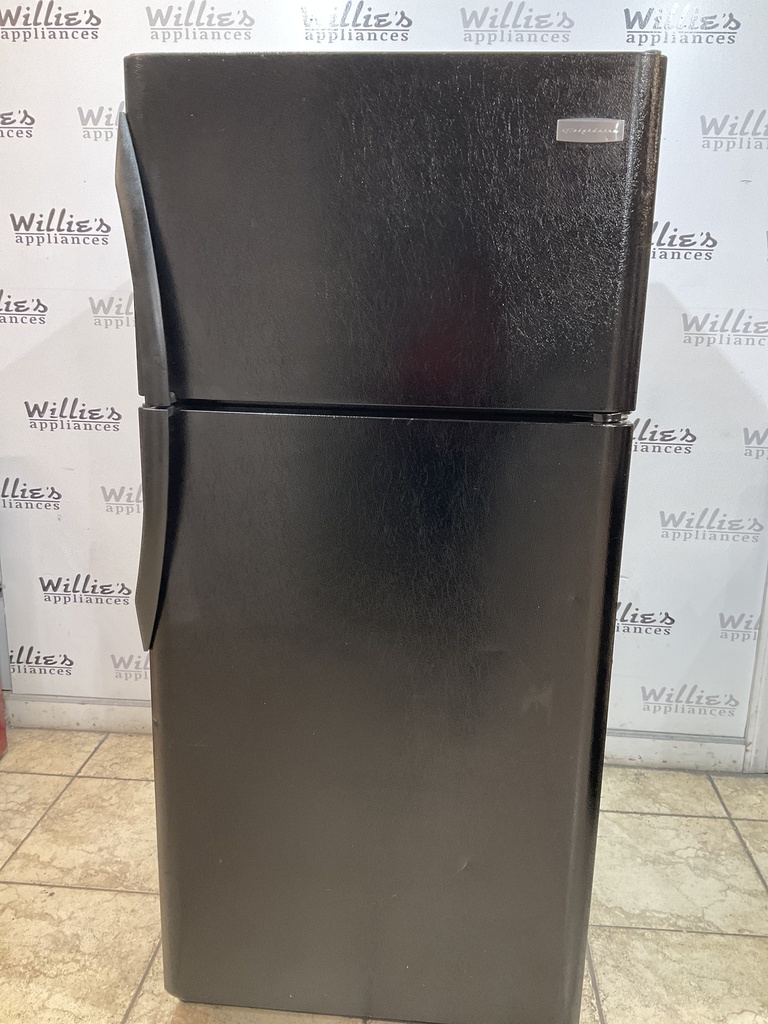 Frigidaire Used Refrigerator Top and Bottom 30x65 1/2” (Black)
