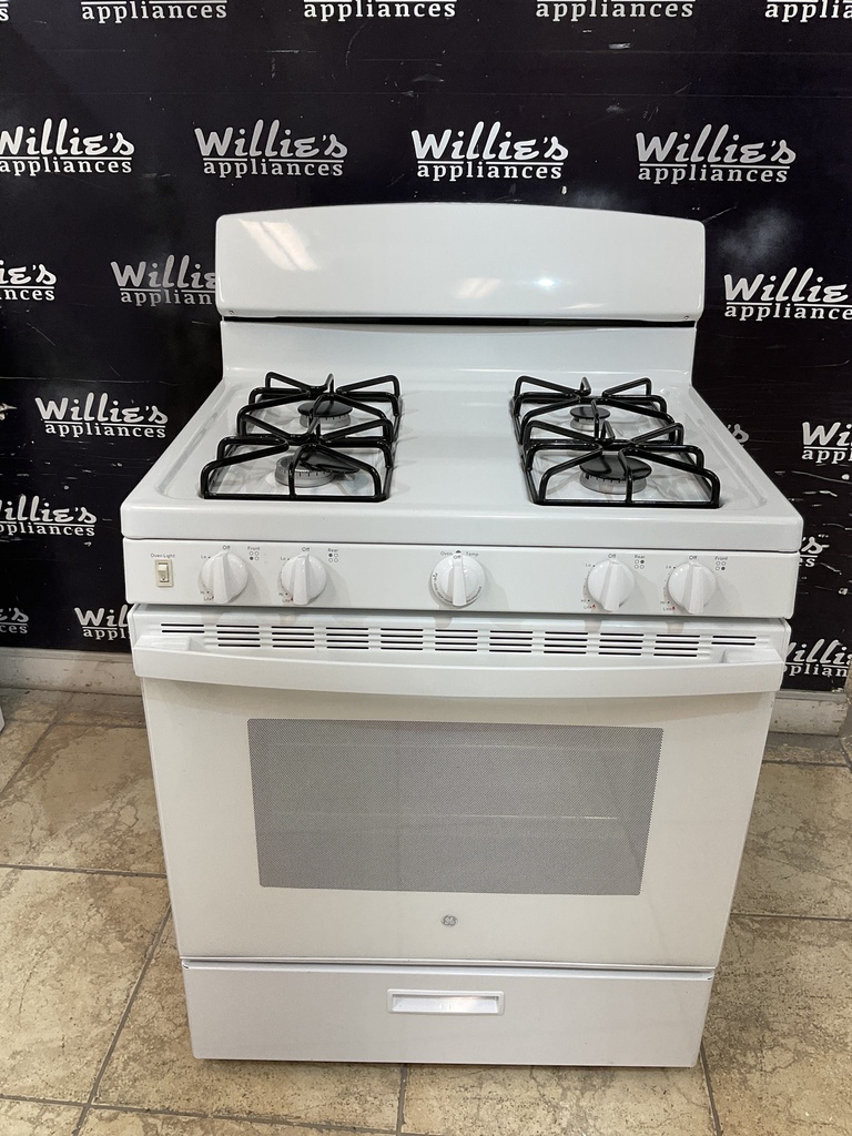 Ge Used Natural Gas Stove 30inches (White)