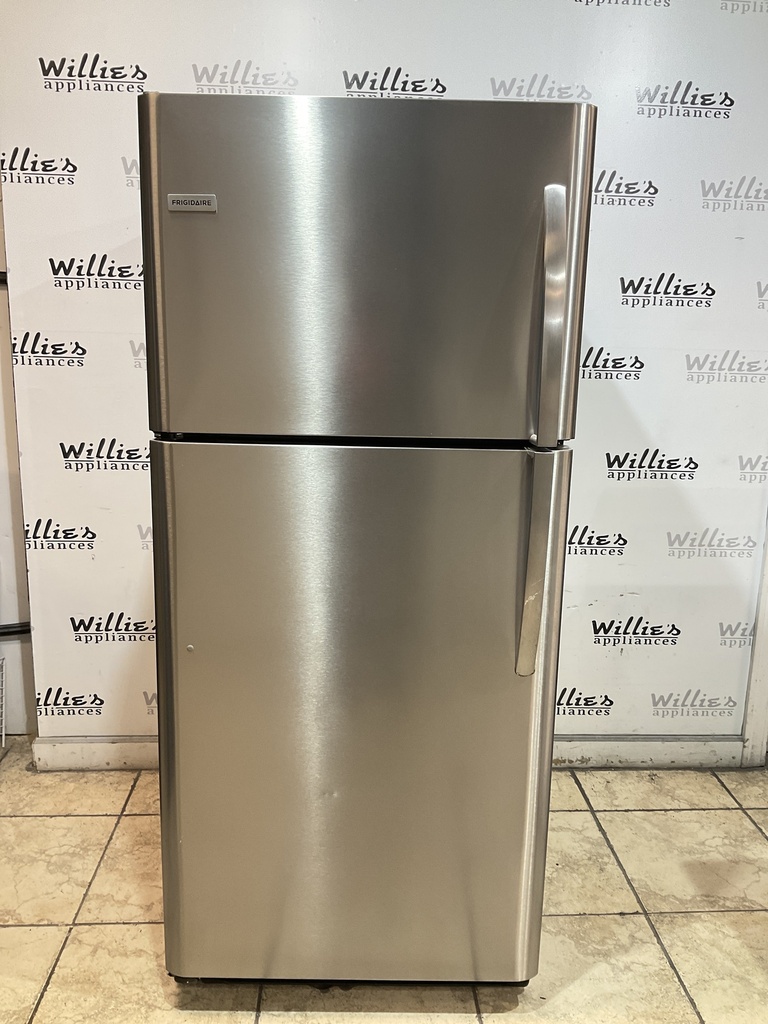 Frigidaire Used Refrigerator Top and Bottom 30x68 1/2” (Stainless Steel) 
