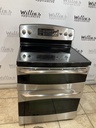 Ge Used Electric Stove Double Oven 220volts (40/50 AMP) 30inches {4 prong} (Stainless Steel) 