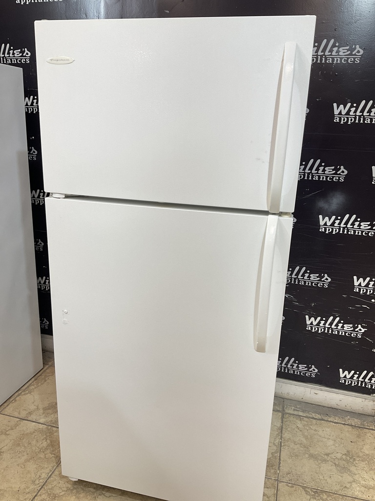 Frigidaire Used Refrigerator Top and Bottom 30x65 1/2” (White) 