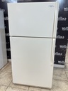 Whirlpool Used Refrigerator Top and Bottom 33x65 1/2” (Bisque)