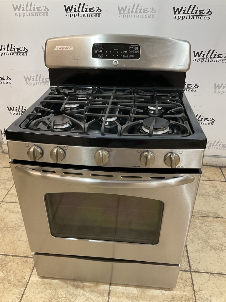 Ge Used Gas Propane Stove 30inches (Stainless Steel) 