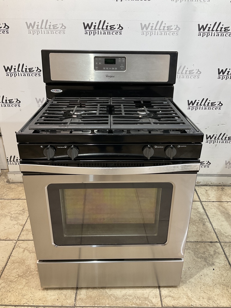 Whirlpool Used Natural Gas Stove 30inches (Stainless Steel) 