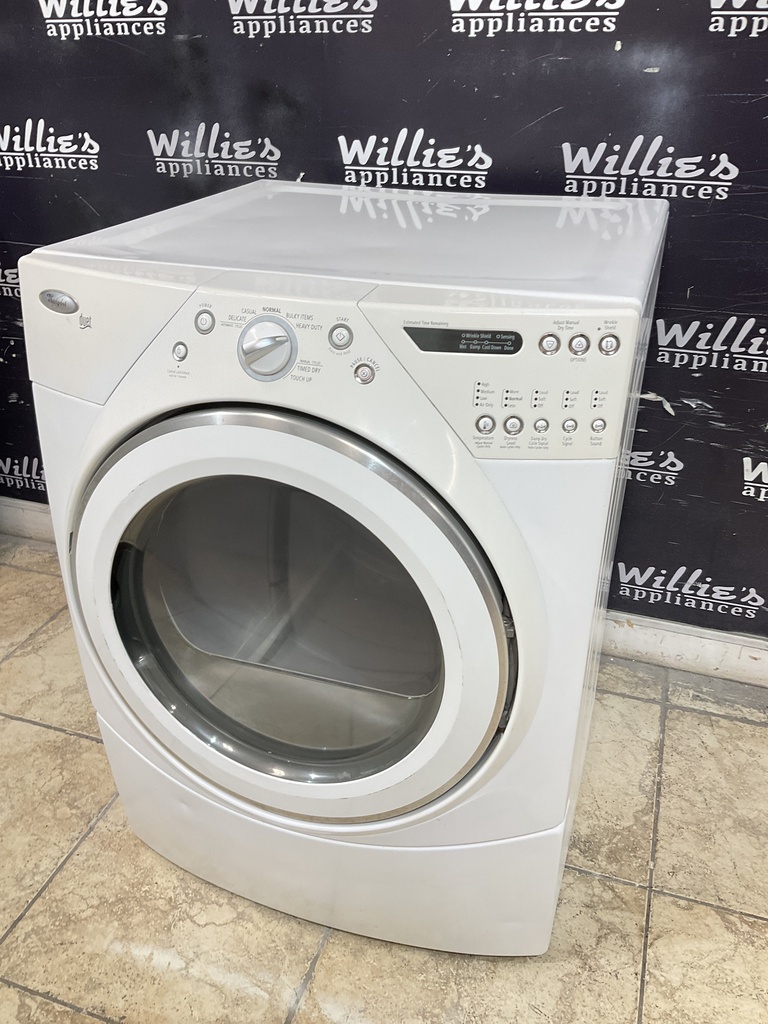 Whirlpool Used Electric Dryer 220volts (30 AMP) 27inches {3 prong} (White) 
