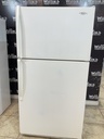 Whirlpool Used Refrigerator Top and Bottom 33x65 1/2” (White) 