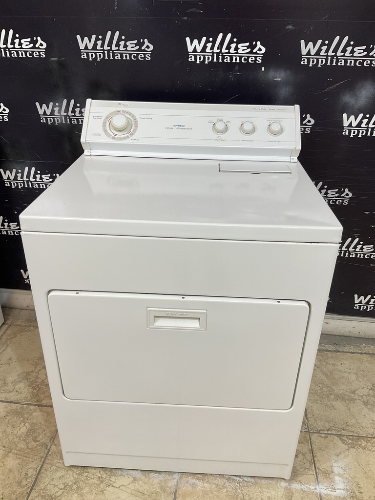 Whirlpool Used Electric Dryer 220volts (30 AMP) 29inches {3 prong} (White) 