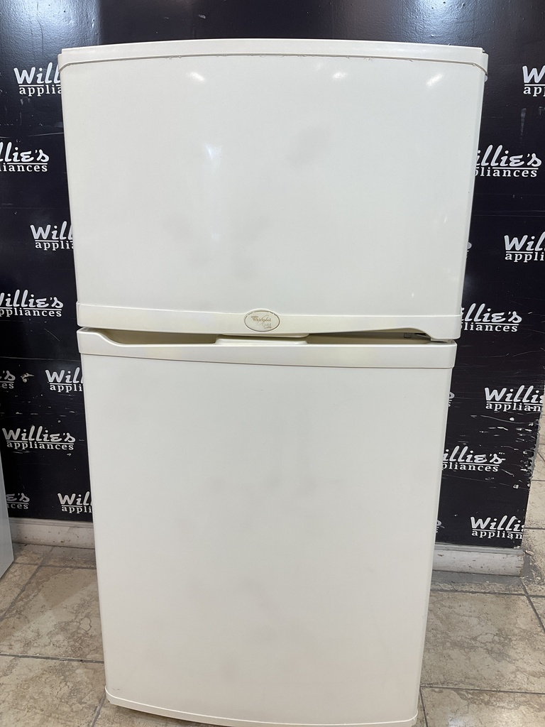 Whirlpool Used Refrigerator Top and Bottom 33x66 (Bisque) 