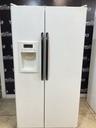 Ge Used Refrigerator Side by Side 36x68 1/2” (White) 