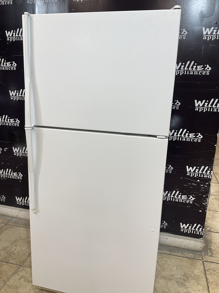 Whirlpool Used Refrigerator Top and Bottom 30x65 1/2” (White) 