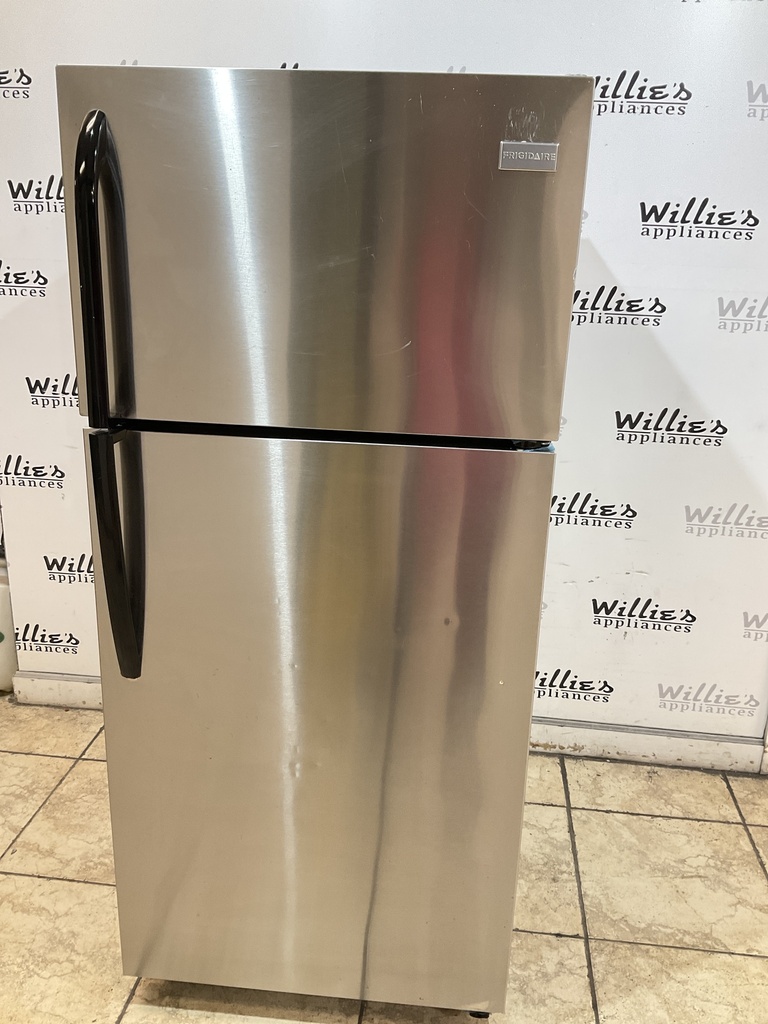 Frigidaire Used Refrigerator Top and Bottom 28x64 1/2” (Stainless Steel) 