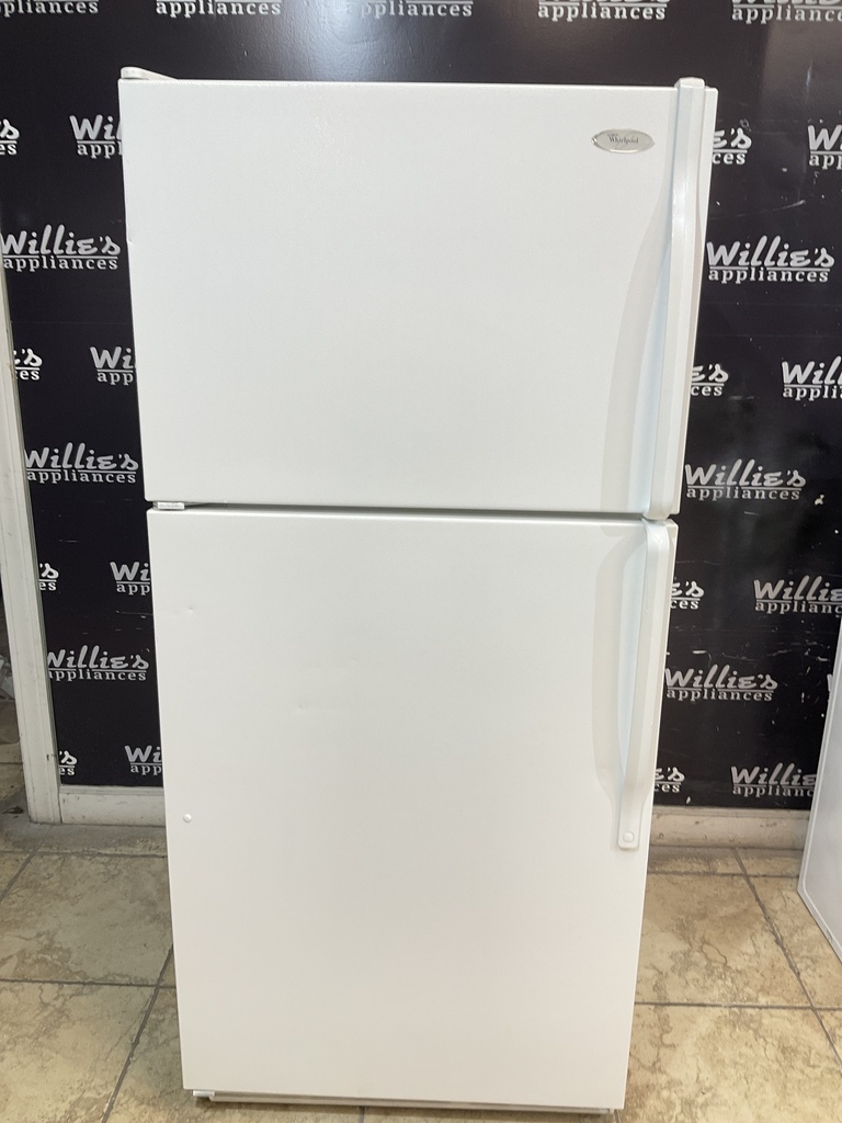 Whirlpool Used Refrigerator Top and Bottom 30x65 1/2 (White) 