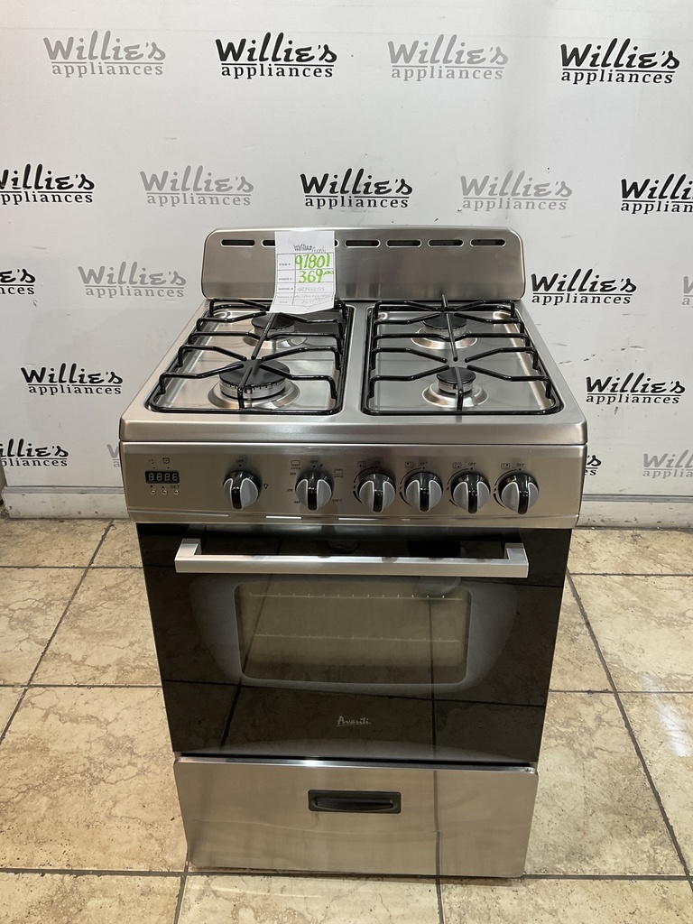 Avanti Used Natural Gas Stove 23 1/2” (Stainless Steel)