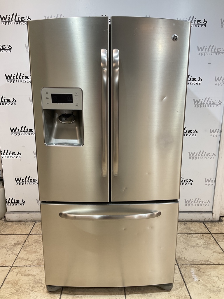 Ge Used Refrigerator French Door 36x70 1/2” (Stainless Steel) 