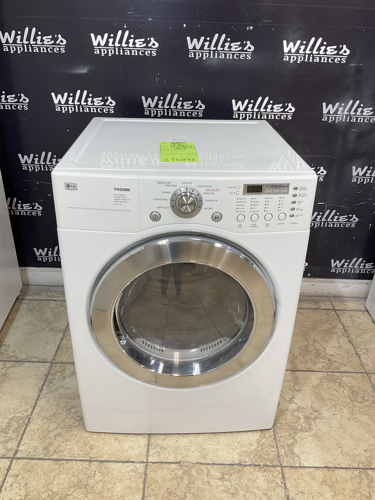 Lg Used Electric Dryer 220volts (30 AMP) 27inches {3 prong} (White) 