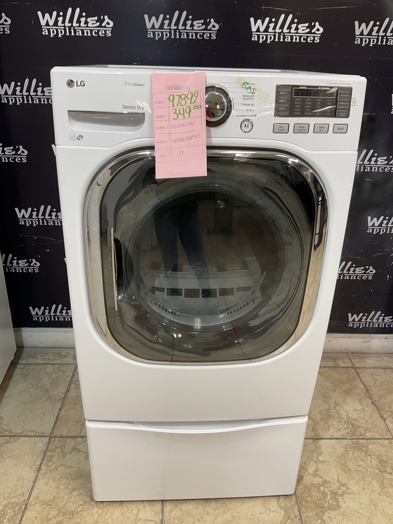 Lg Used Natural Gas Dryer 27inches (White)  