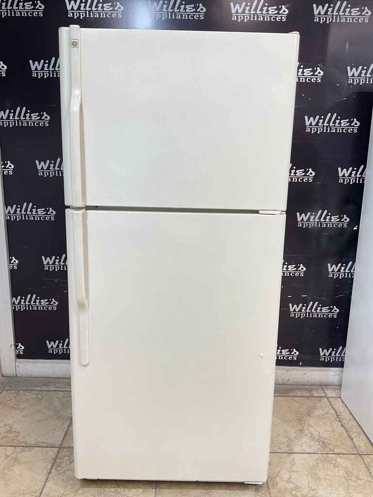 Ge Used Refrigerator Top and Bottom 30x66 1/2” (Bisque) 