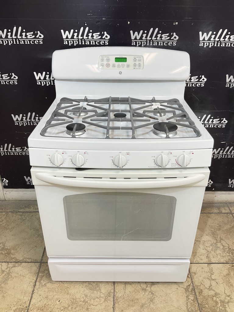 Ge Used Natural Gas Stove 30inches (White) 