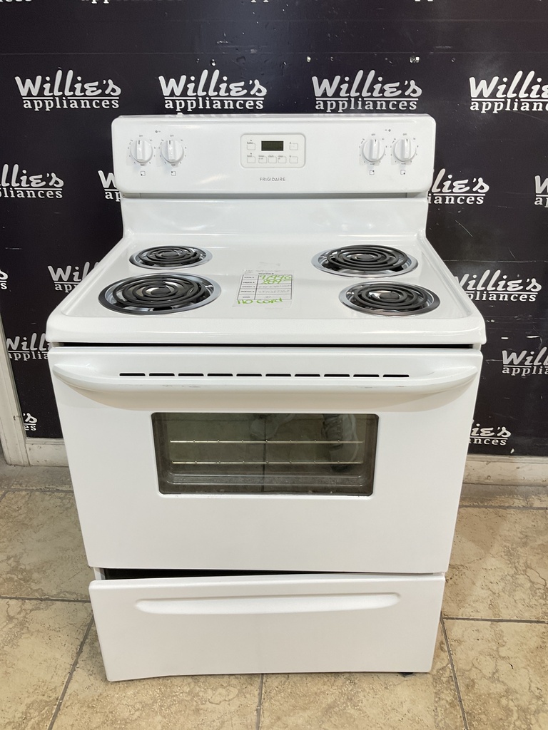 Frigidaire Used Electric Stove 220volts (40/50 AMP) 30inches {no cord} (White) 