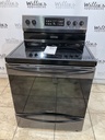 Frigidaire Used Electric Stove 220 volts(40/50 AMP) 30inches {3 prong} (Black Stainless Steel) 