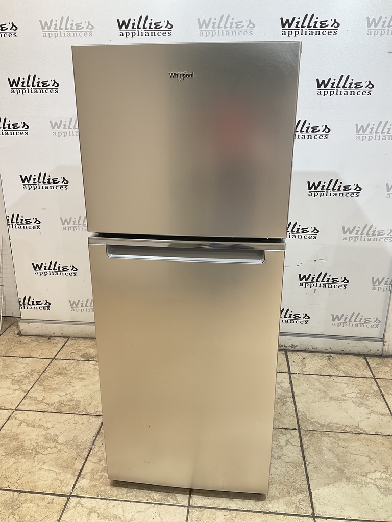 Whirlpool Used Refrigerator Top and Bottom 24x61 1/2” (Stainless Steel) 