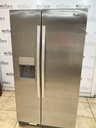 Whirlpool Used Refrigerator Side By Side 36x68 1/2” (Stainless Steel) 