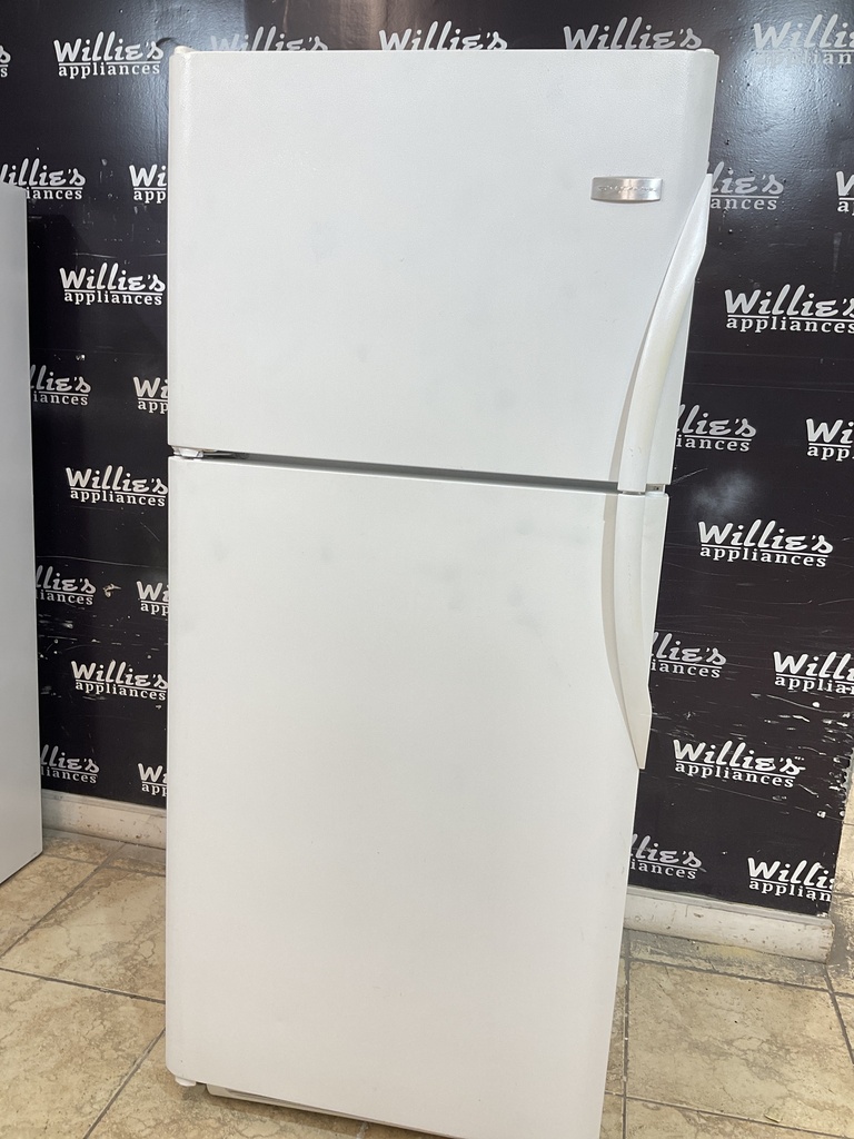 Frigidaire Used Refrigerator Top and Bottom 30x68 1/2” (White) 