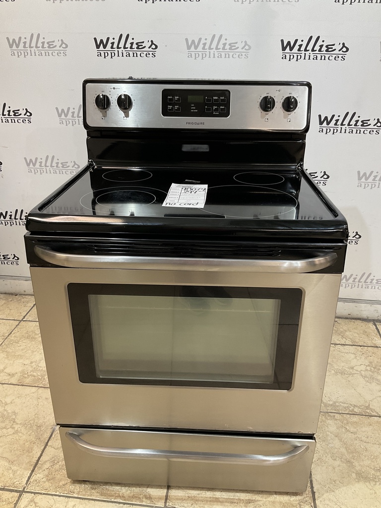 Frigidaire Used Electric Stove 220volts (40/50 AMP) 30inches {no cord} (Stainless Steel)