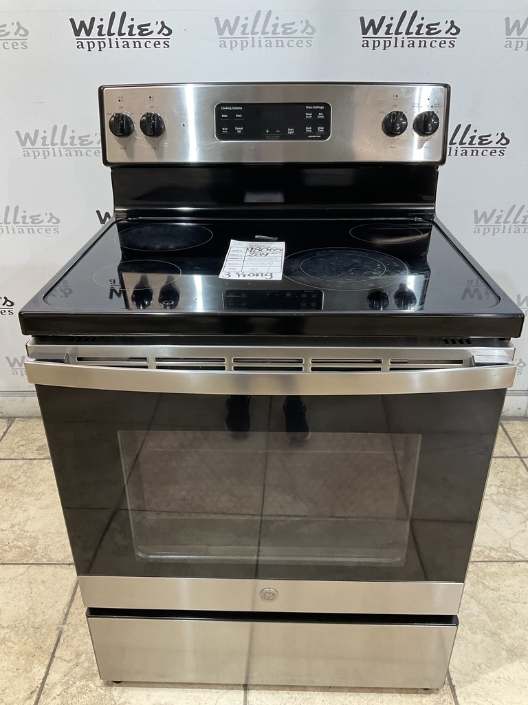 Ge Used Electric Stove 220volts (40/50 AMP) 30inches {3 prong} (Stainless Steel)