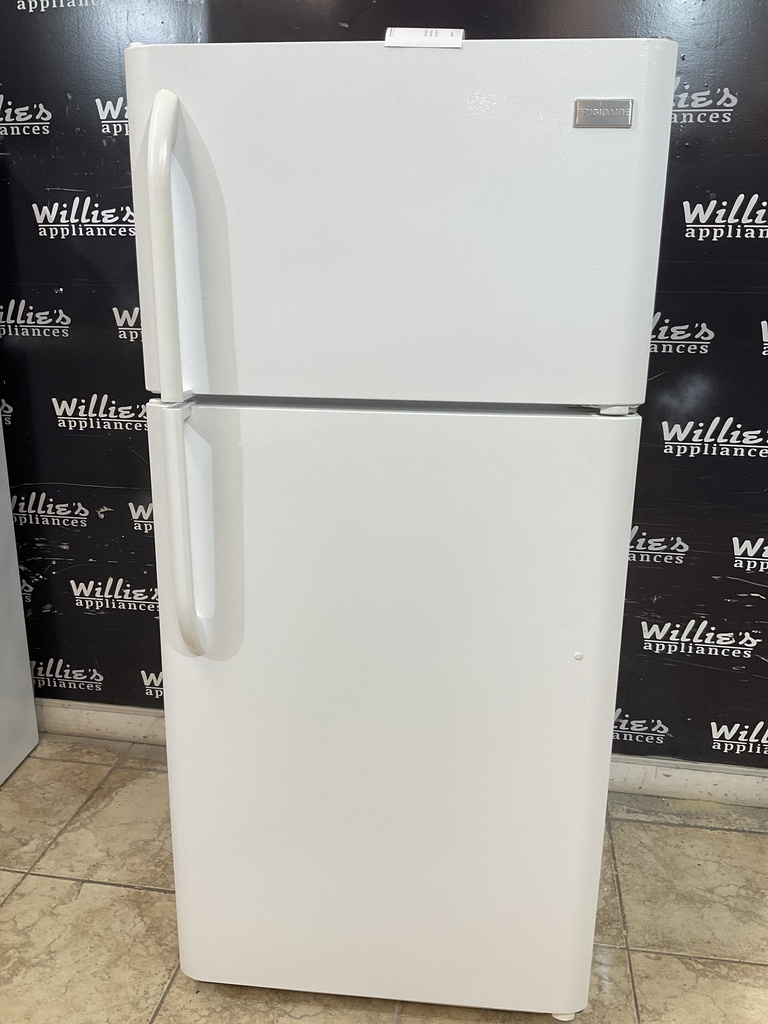 Frigidaire Used Refrigerator Top and Bottom 30x65 1/2” (White) 