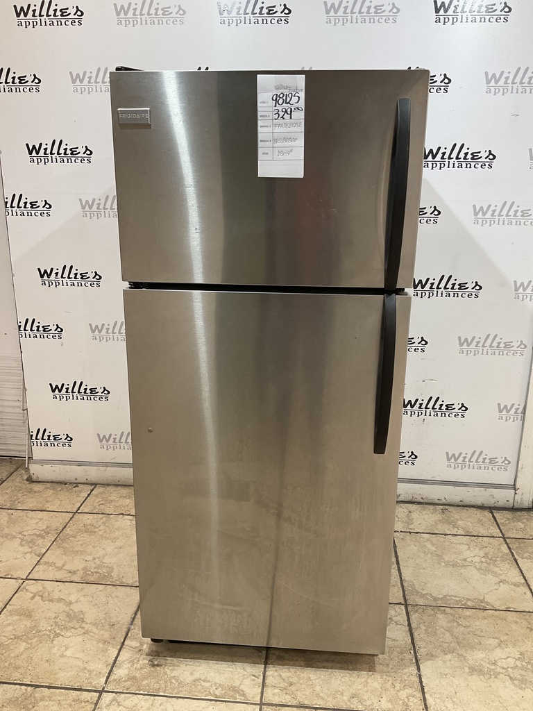 Frigidaire Used Refrigerator Top and Bottom 28x64 1/2” (Stainless Steel) 