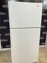 Whirlpool Used Refrigerator Top and Bottom 30x65 1/2” (White) 