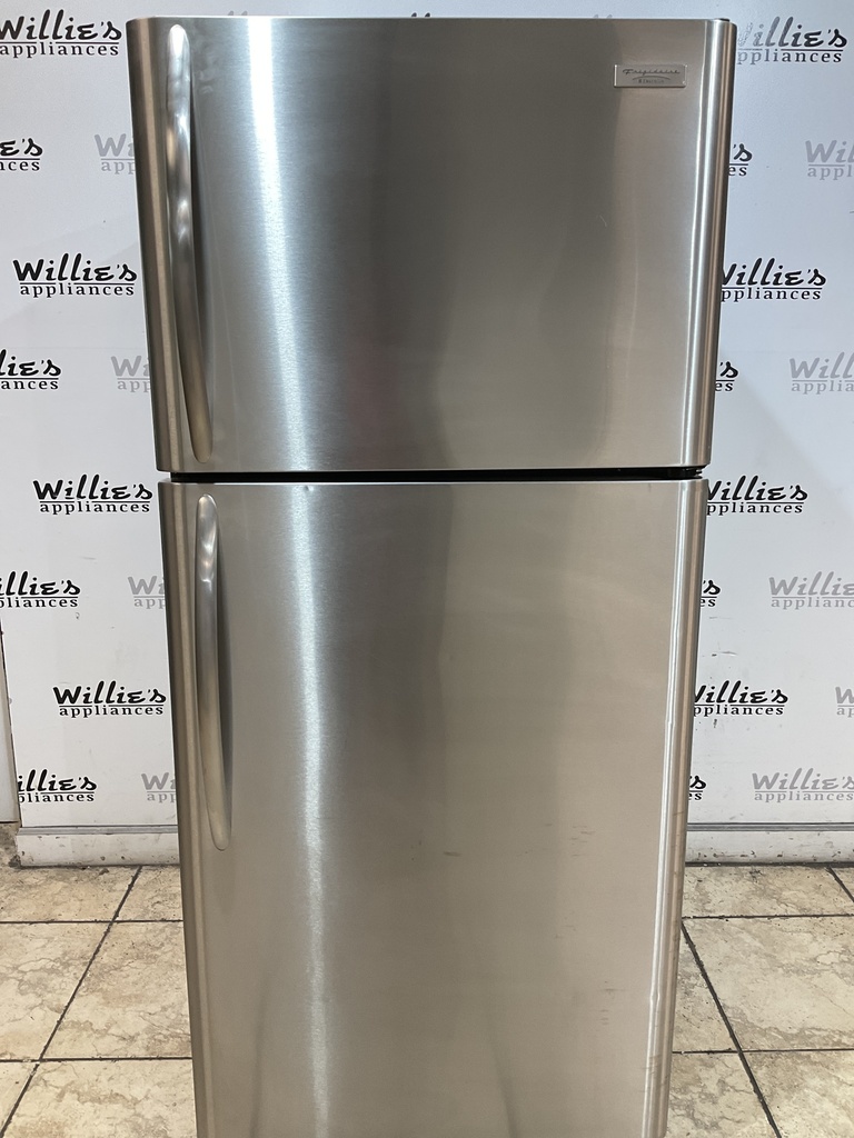 Frigidaire Used Refrigerator Top and Bottom 30x68 1/2” (Stainless Steel)