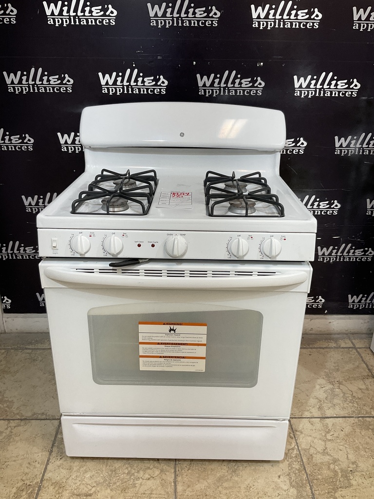 Ge Used Natural Gas Stove 30inches (White) 