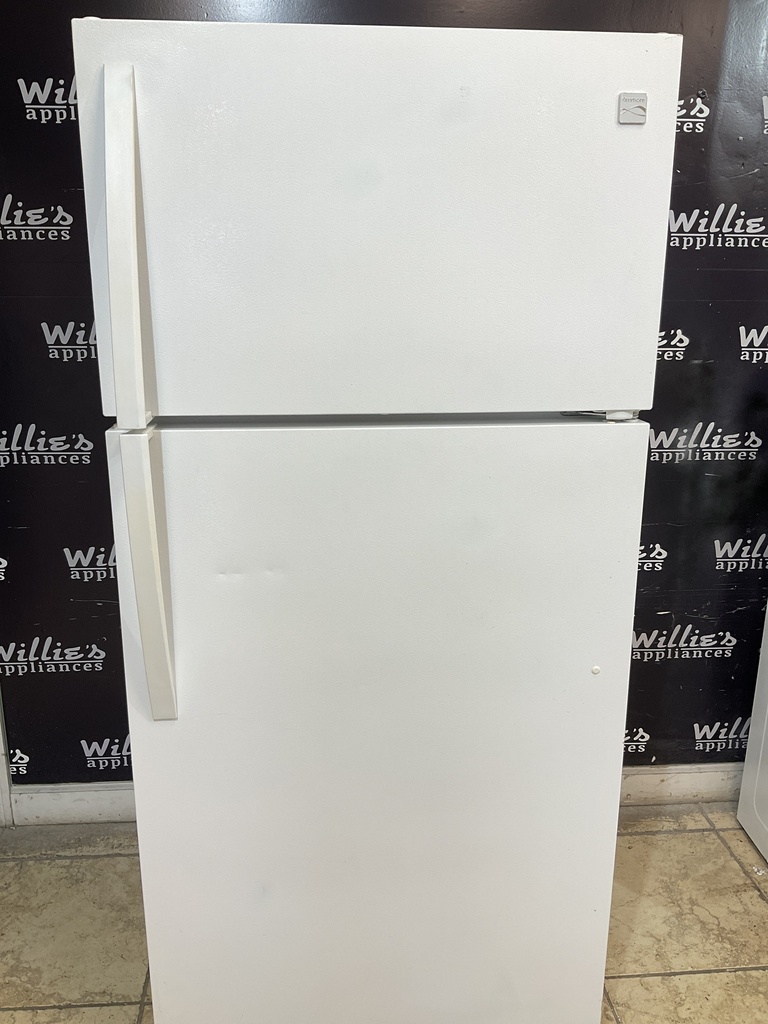 Kenmore Used Refrigerator Top and Bottom 30x65 1/2” (White)