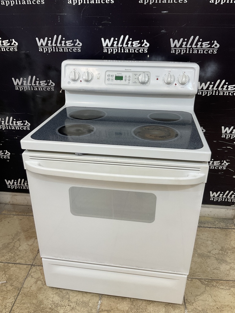 Ge Used Electric Stove 220volts (40/50 AMP) 30inches {no cord} (White) 