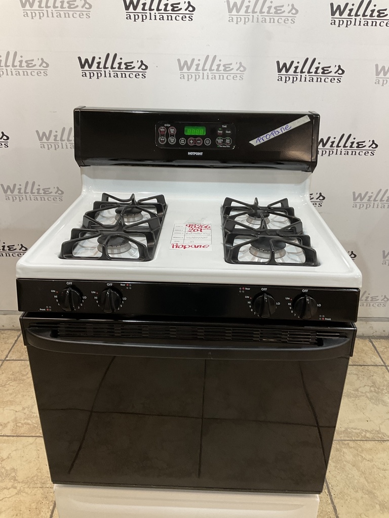 Hotpoint Used Gas Propane Stove 30inches (White/Black)