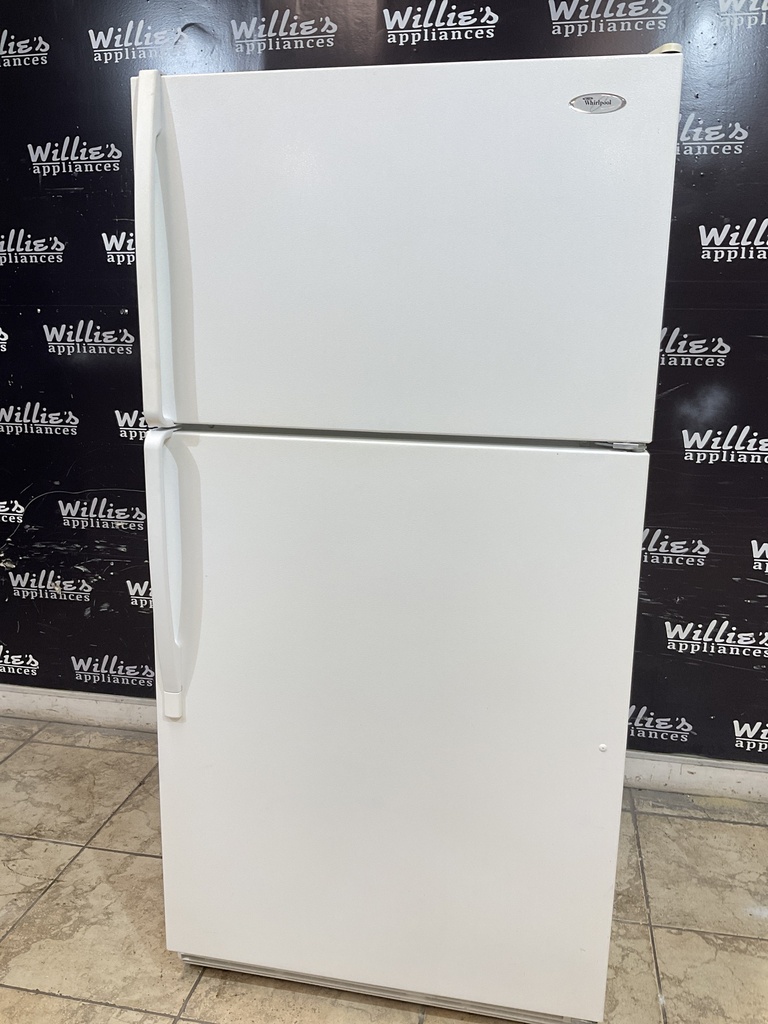 Whirlpool Used Refrigerator Top and Bottom 30x65 1/2” (White)
