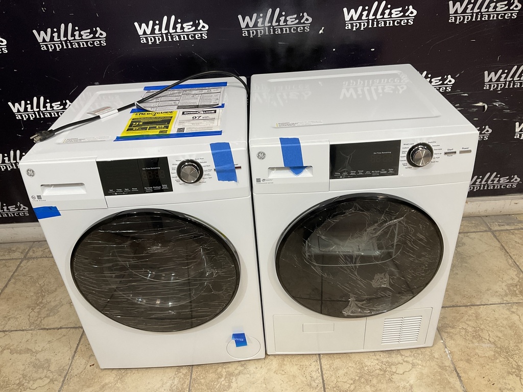 Ge Used Electric Set Washer/Dryer Front-load 23 1/2” {no cord} (White) 