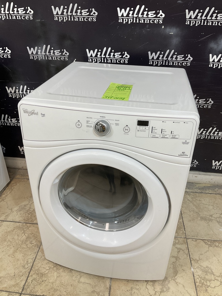 Whirlpool Used Electric Dryer 220volts (30 AMP) 27inches {3 prong} (White) 