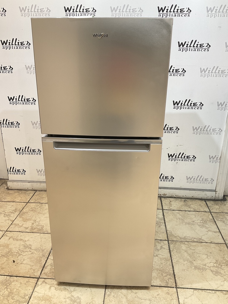 Whirlpool Used Refrigerator Top and Bottom 24x61 1/2” (Stainless Steel) 